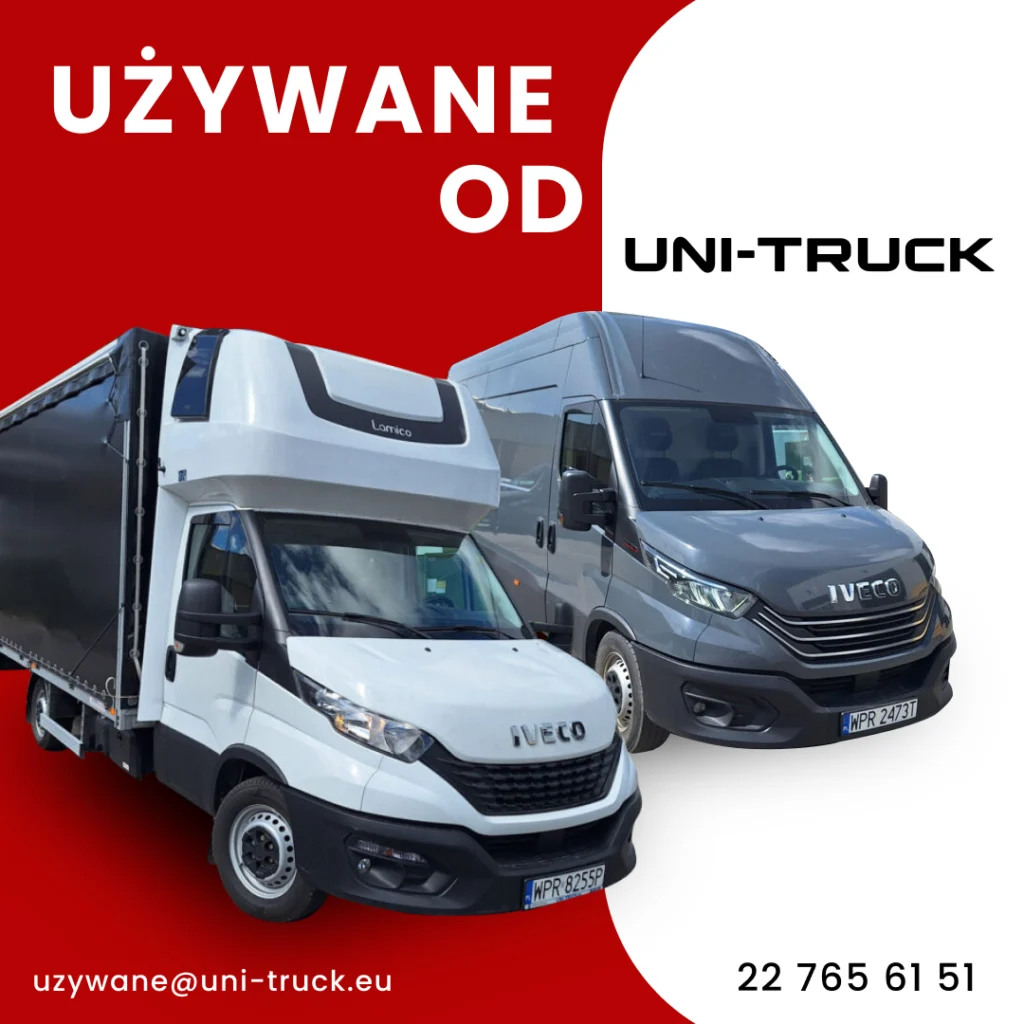 żywane samochody dostawcze dostępne na stronie Uni-Truck – Iveco Daily, Fiat Ducato i inne modele